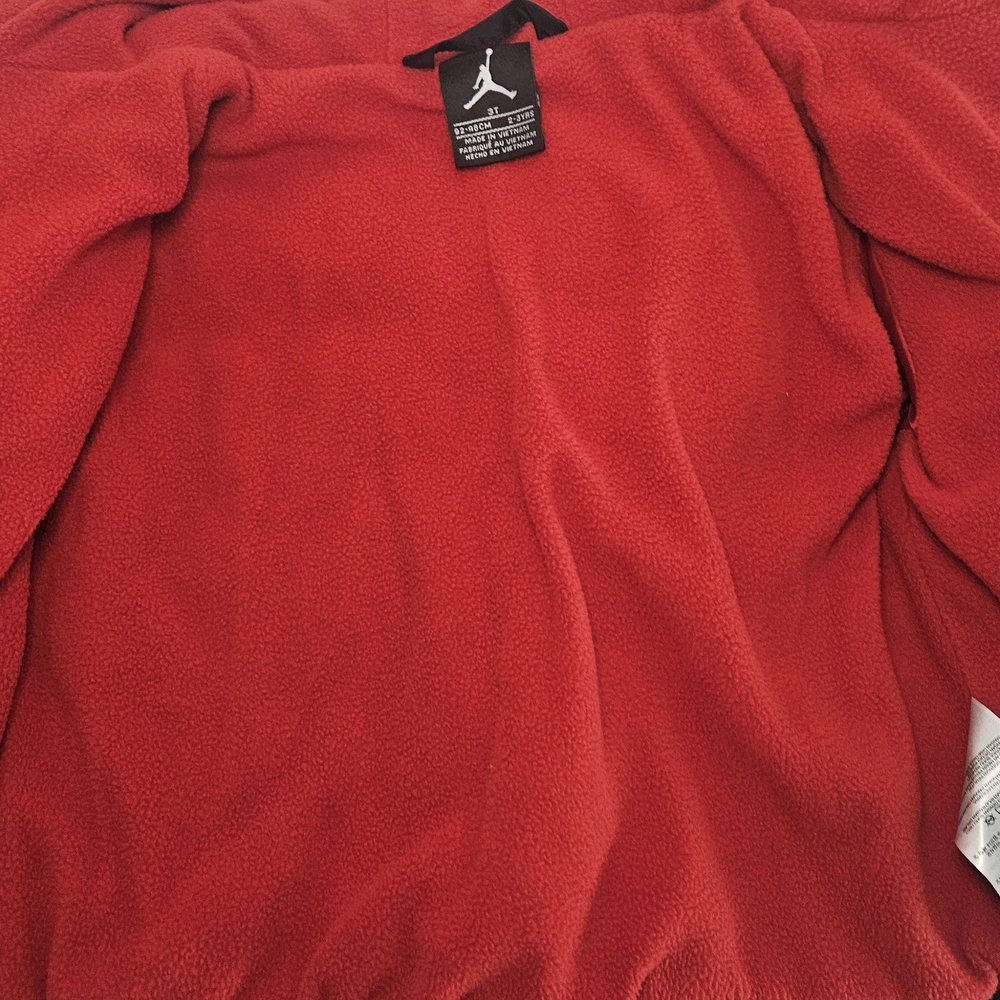 Nike Air Jordan Puffer Jacket Boys Black Red White Jumpman Logo size 3T - Picture 11 of 12